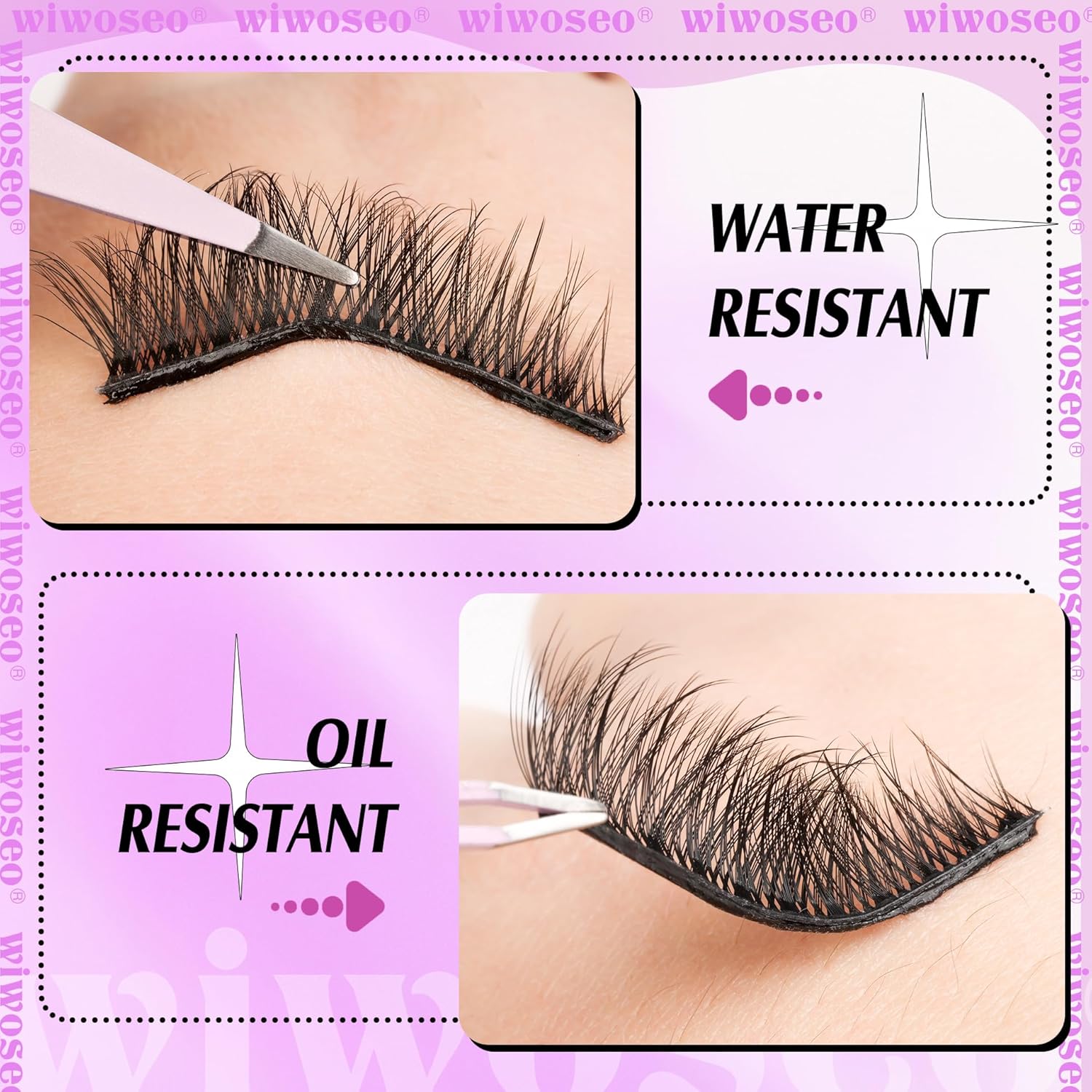 Krijg de perfecte look met de zelfklevende, piekerige pluizige wimpers van Pingdu Sparkling Eyelash®