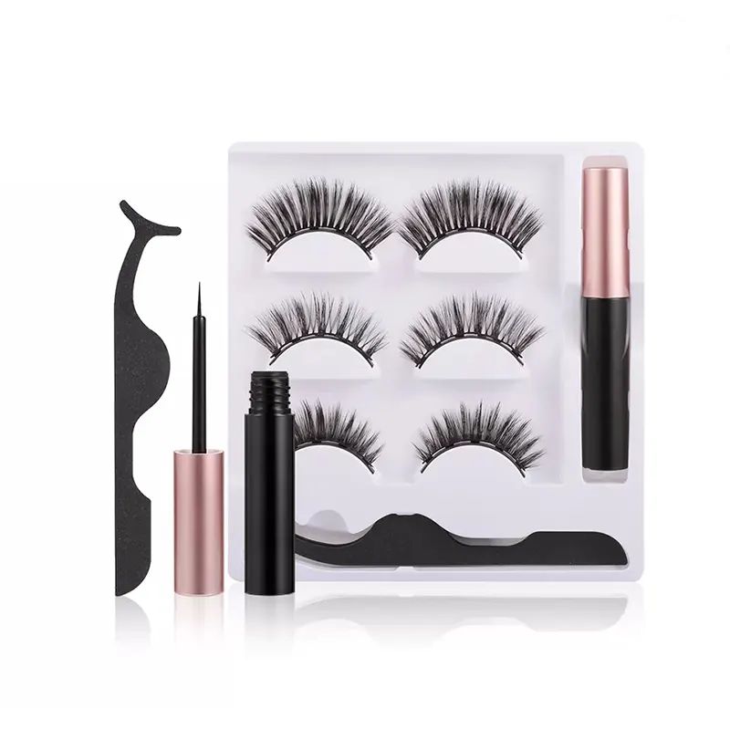 3 paar magnetische wimperkit met magische voering