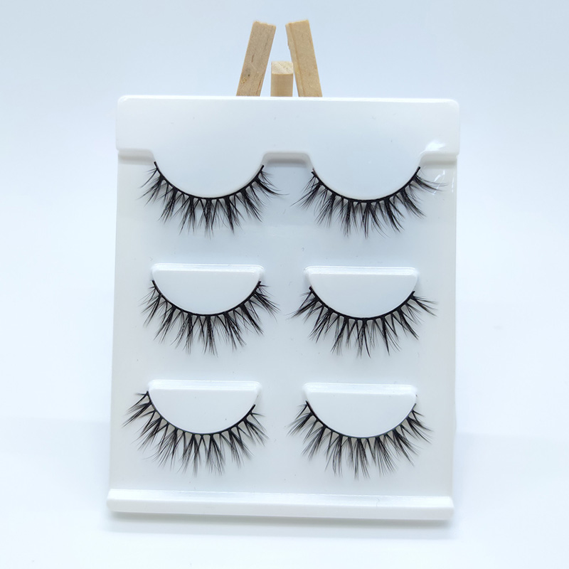 3 paar luxe faux nerts 3D zijden wimpers valse wimpers