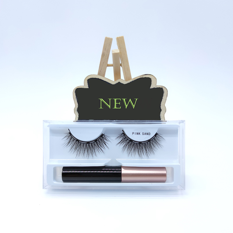 3D Faux Mink 1 paar magnetische wimper eyeliner kit