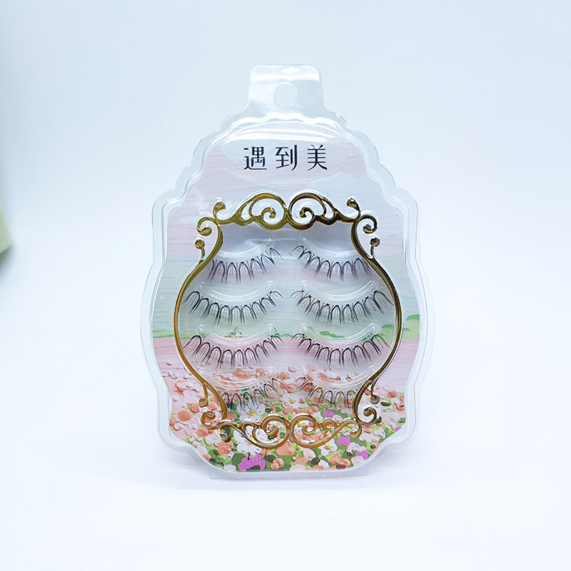 4 paar Natural Look Cross Clear Band 5-7mm Cross Eyelash 07