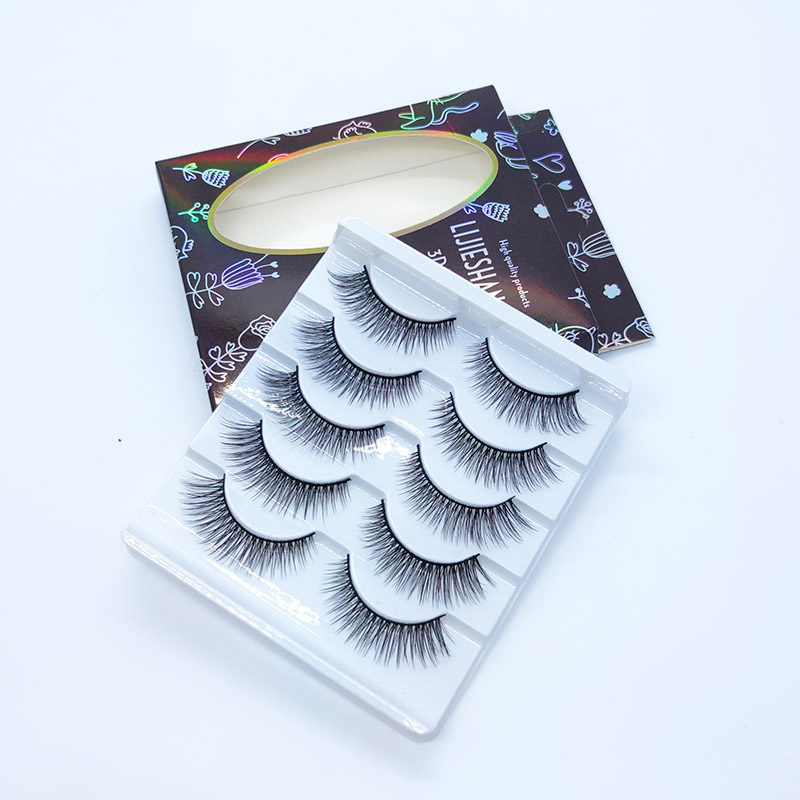 5 paar 3D faux nerts wimpers handgemaakte volume pluizige dramatische wimpers