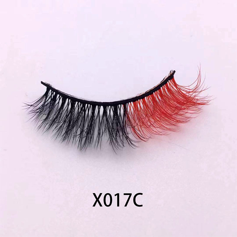 Kleur faux nerts wimpers 3D krullende nep wimpers