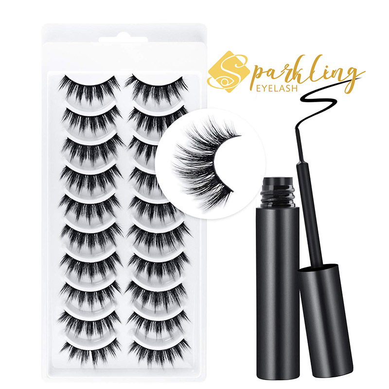 Magnetische Eyeliner Wimper Pak Huismerk Faux Mink Magnetische Wimper