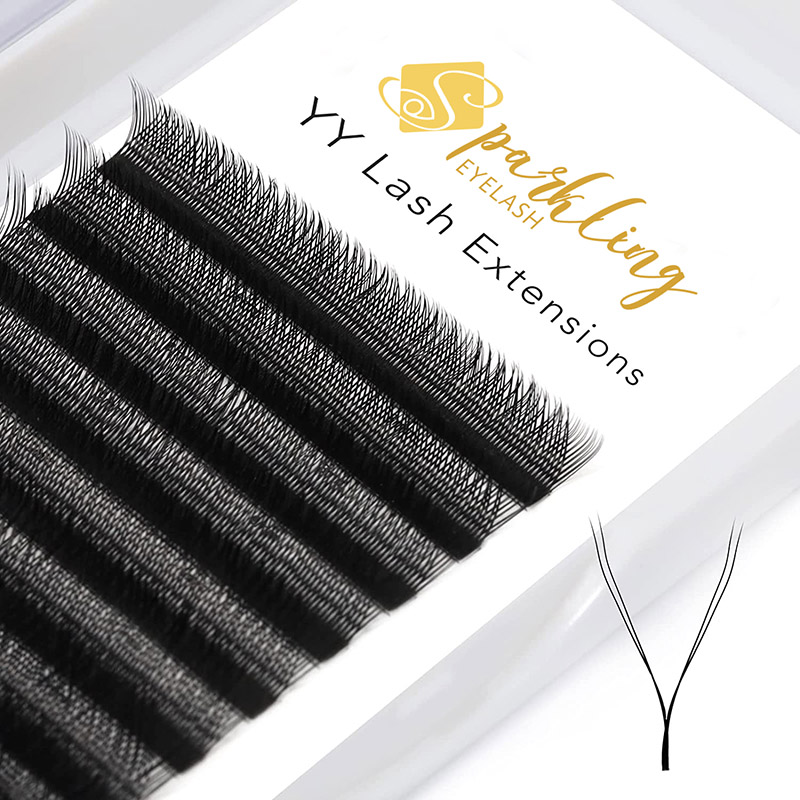 YY Shaped Lashes Extensions 2D Premade Fans Wimper